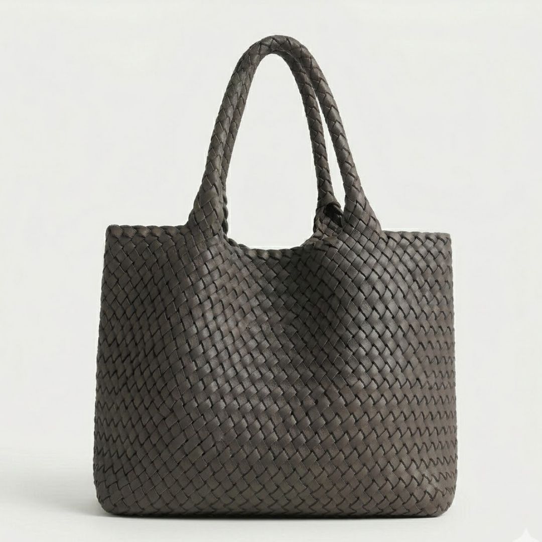 Tote | Bolso tote de cuero tejido a mano