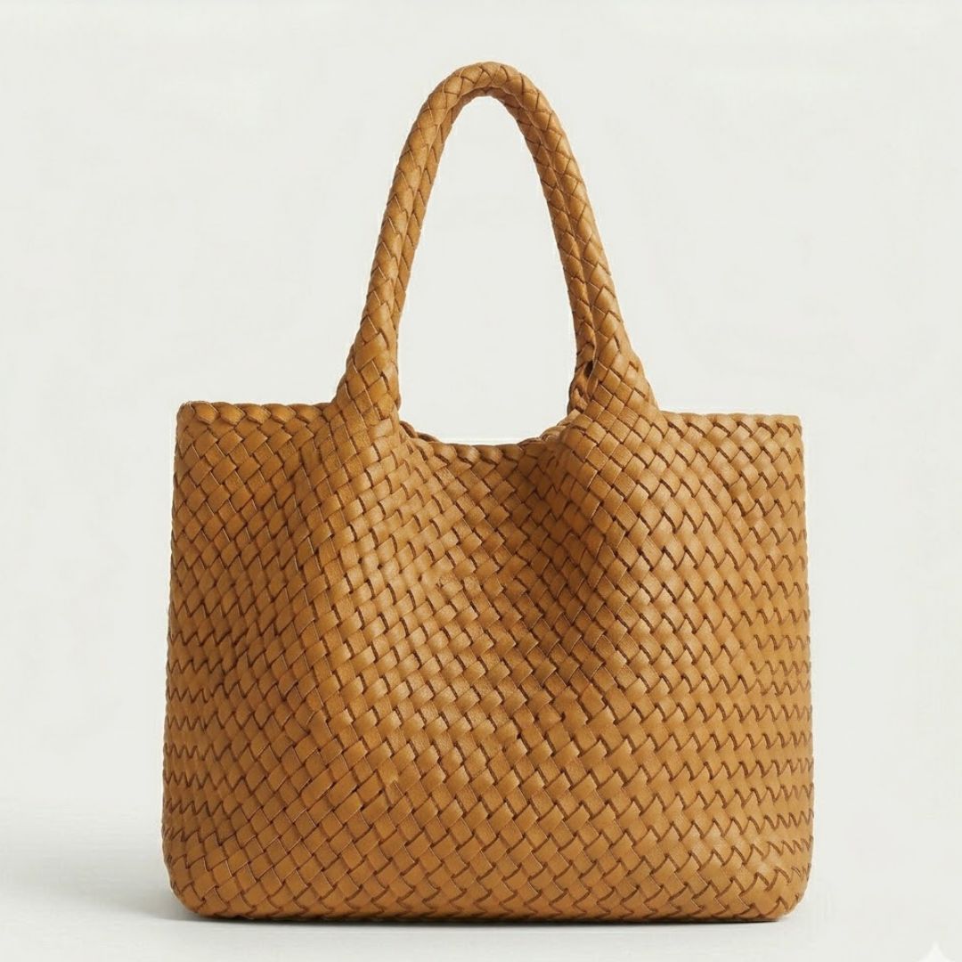 Tote | Bolso tote de cuero tejido a mano