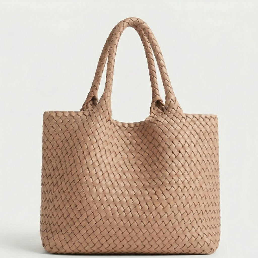 Tote | Bolso tote de cuero tejido a mano