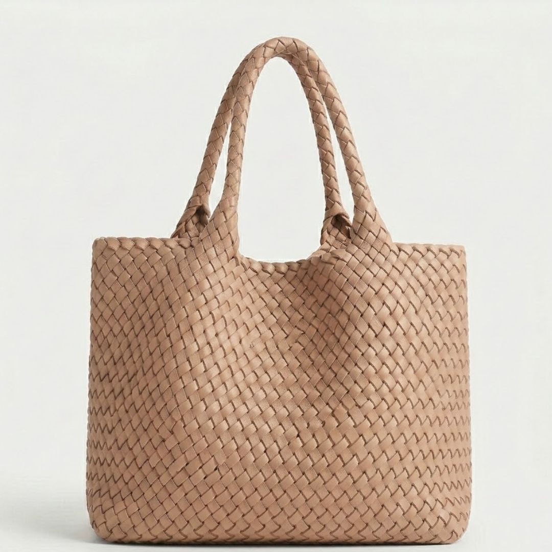 Tote | Bolso tote de cuero tejido a mano