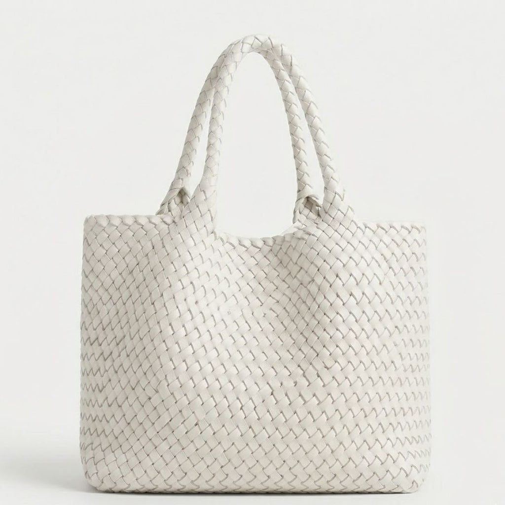 Tote | Bolso tote de cuero tejido a mano