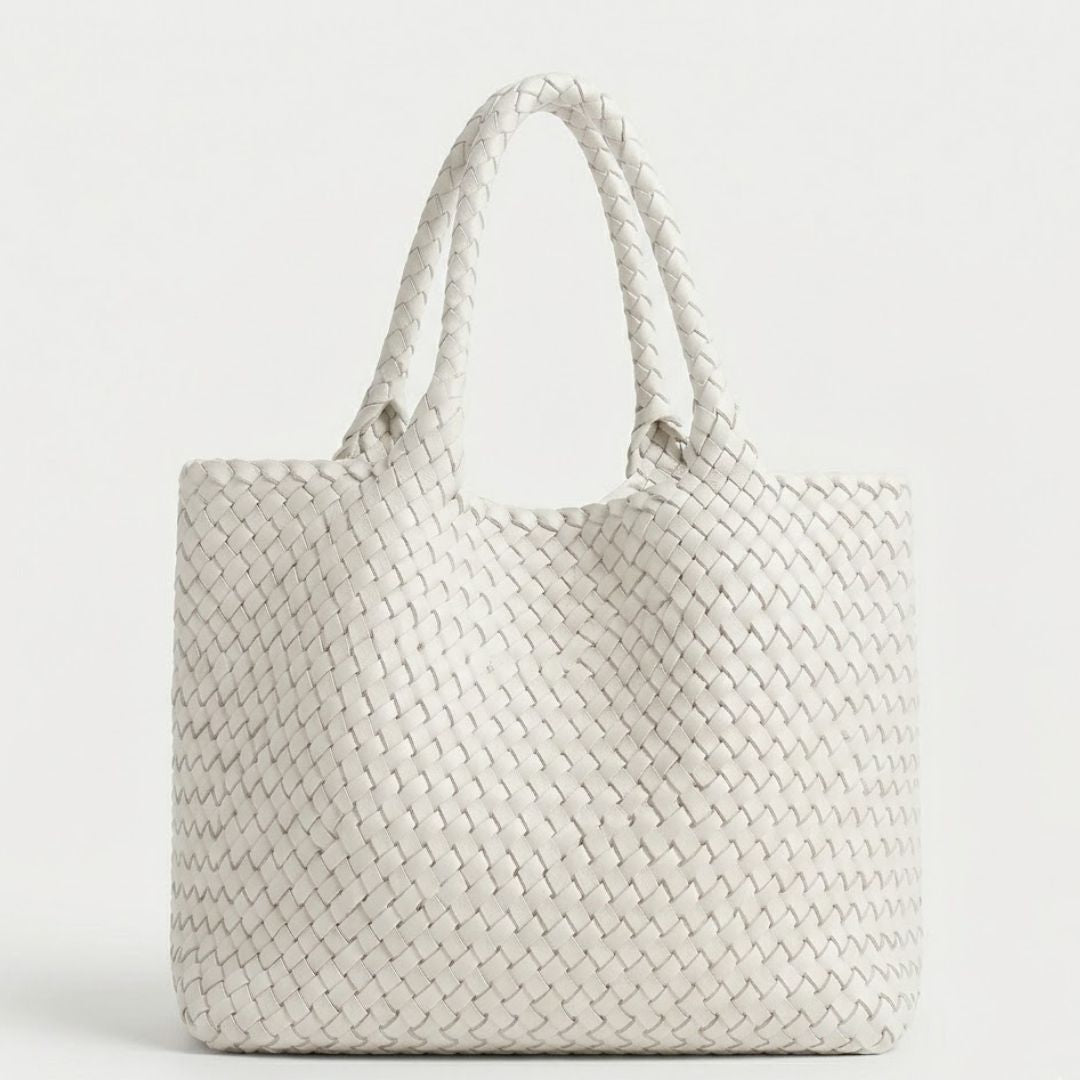 Tote | Bolso tote de cuero tejido a mano