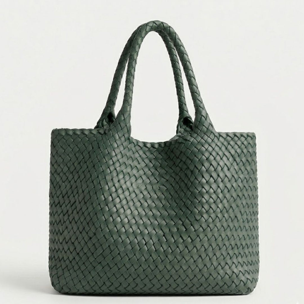 Tote | Bolso tote de cuero tejido a mano