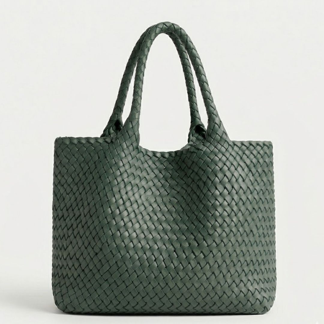 Tote | Bolso tote de cuero tejido a mano