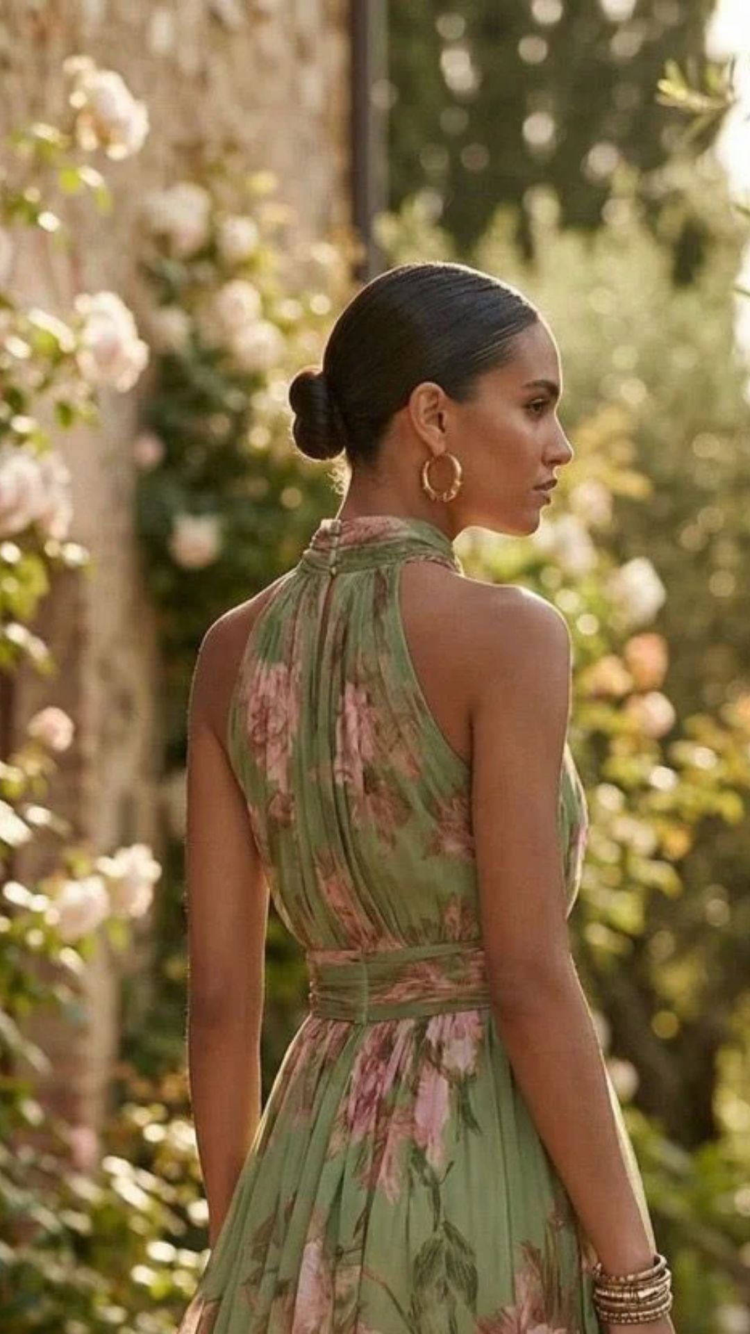 Livia | Vestido largo halter floral