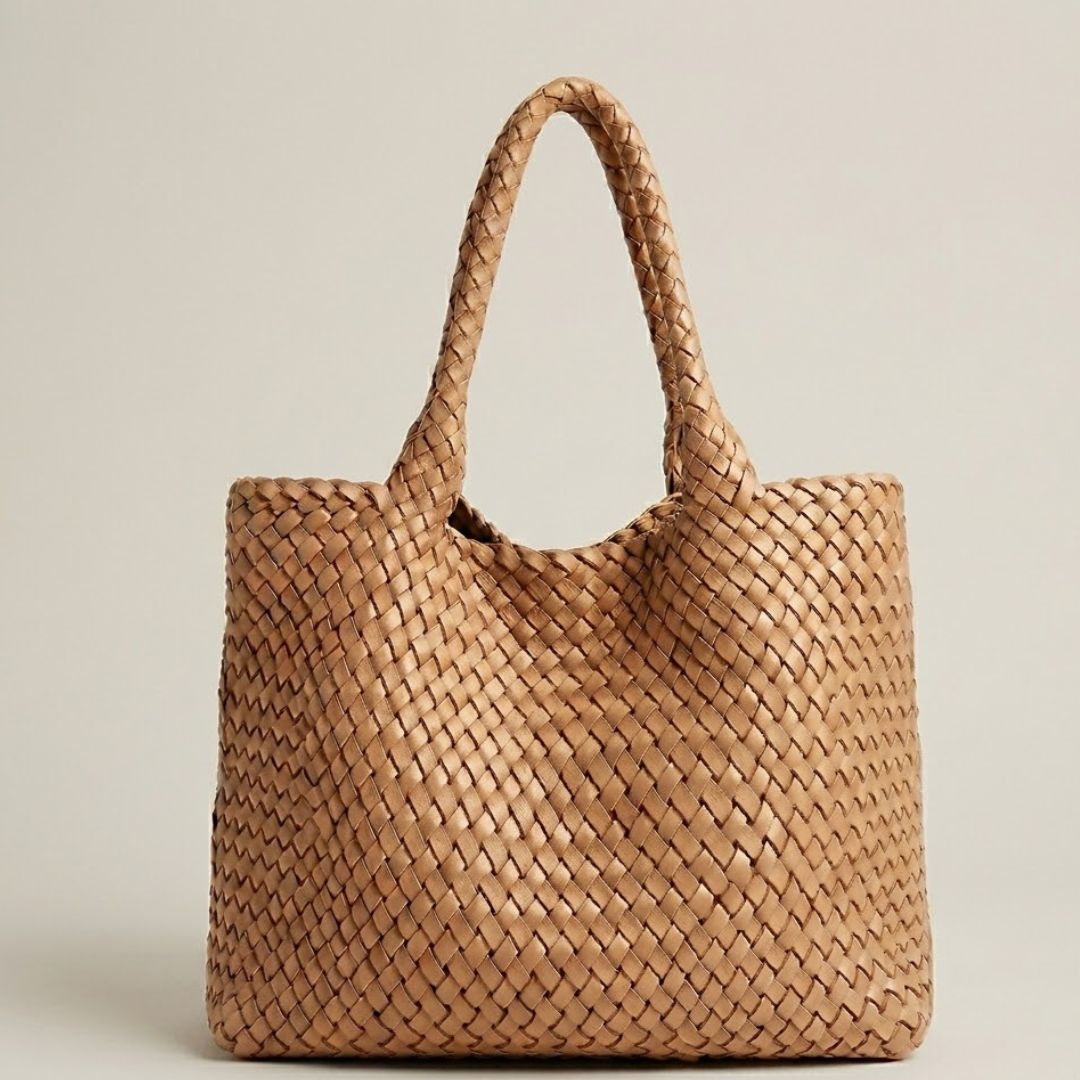 Tote | Bolso tote de cuero tejido a mano