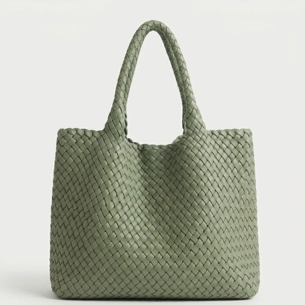 Tote | Bolso tote de cuero tejido a mano