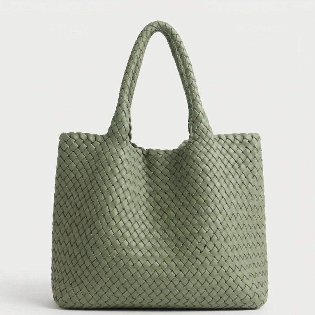 Tote | Bolso tote de cuero tejido a mano