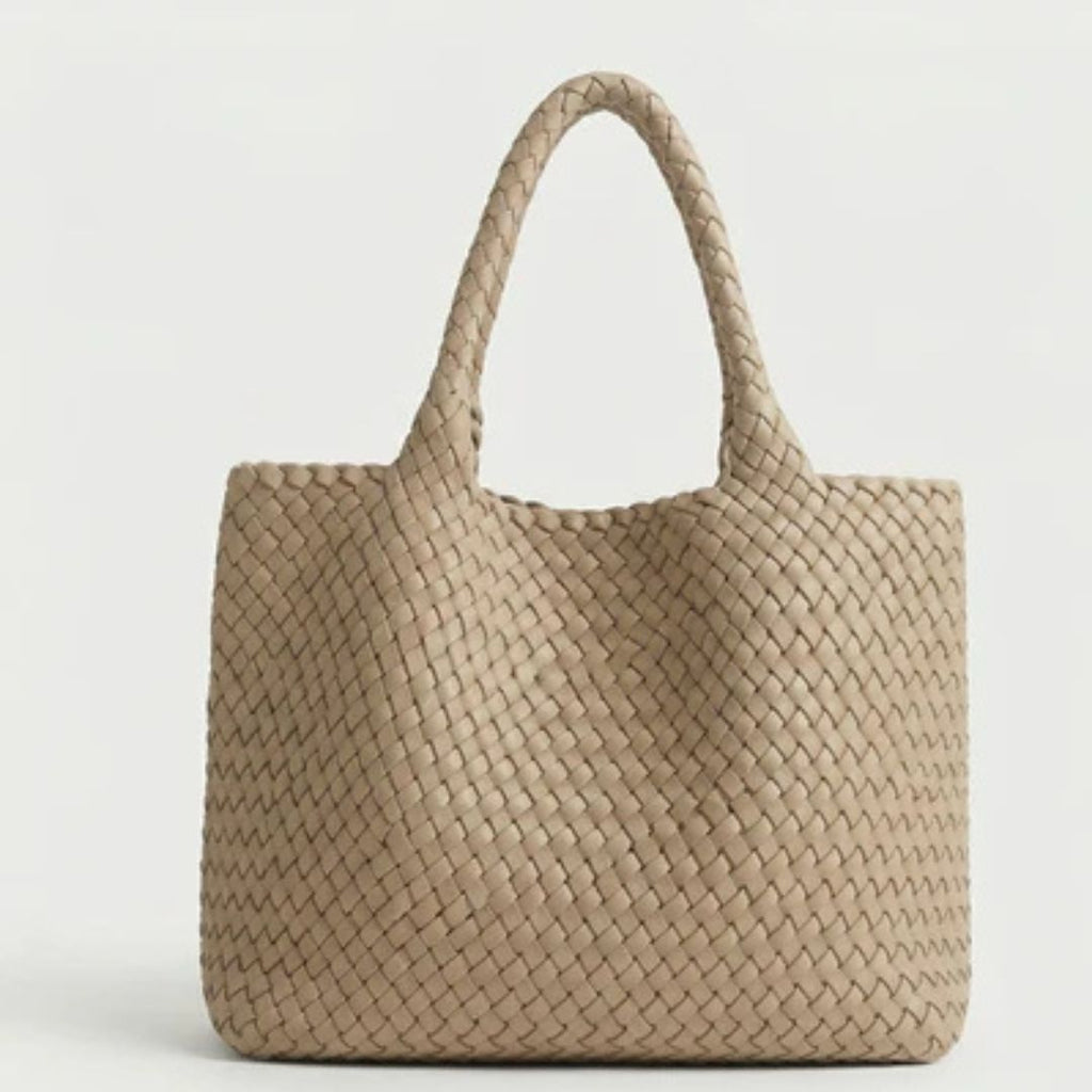 Tote | Bolso tote de cuero tejido a mano