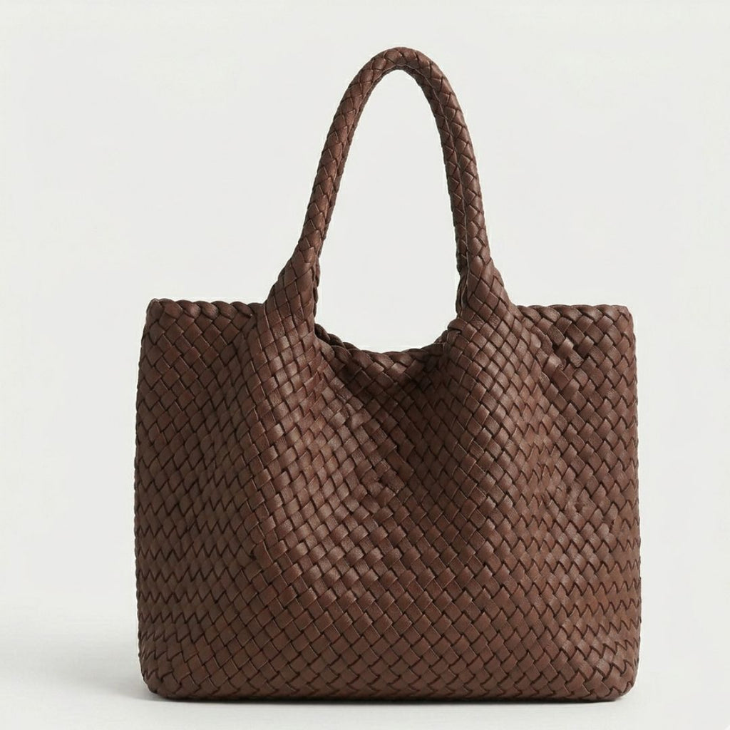 Tote | Bolso tote de cuero tejido a mano