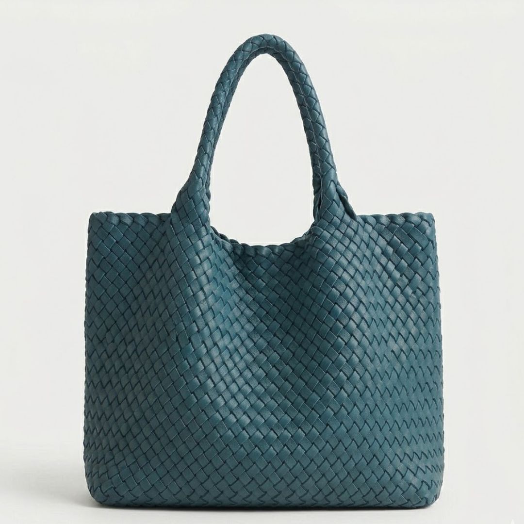Tote | Bolso tote de cuero tejido a mano