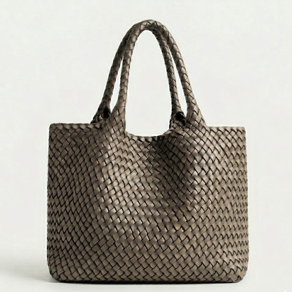 Tote | Bolso tote de cuero tejido a mano