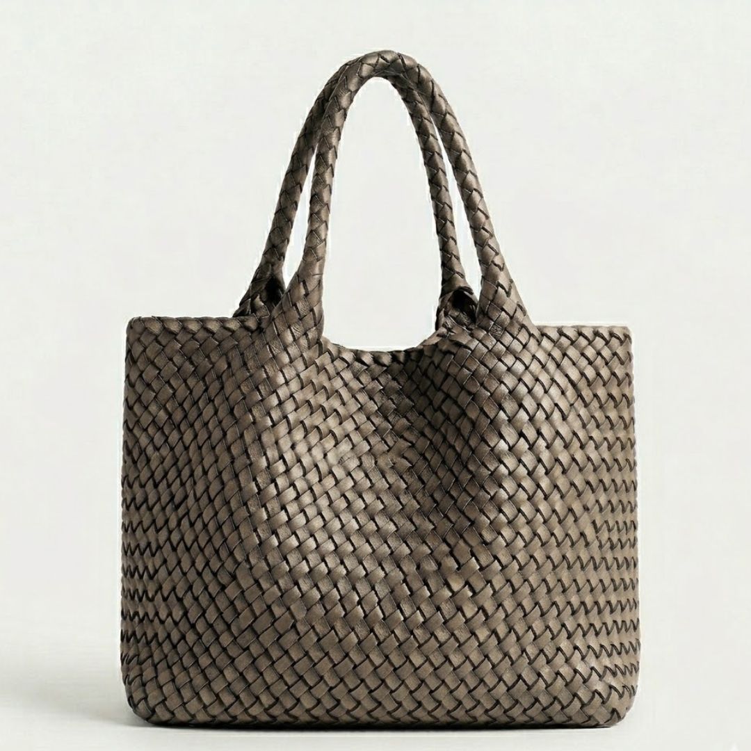 Tote | Bolso tote de cuero tejido a mano
