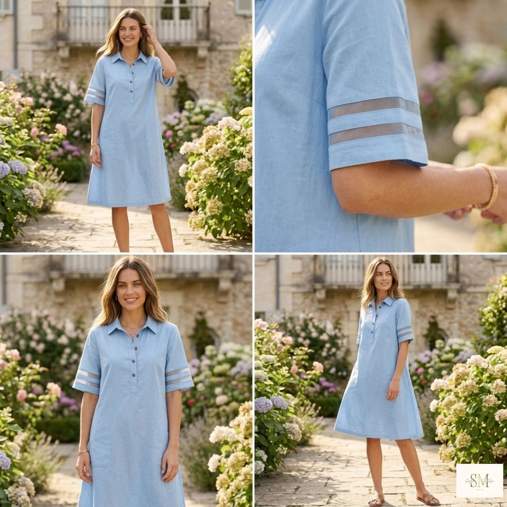 Provenzal | Vestido polo en A con detalle de tul