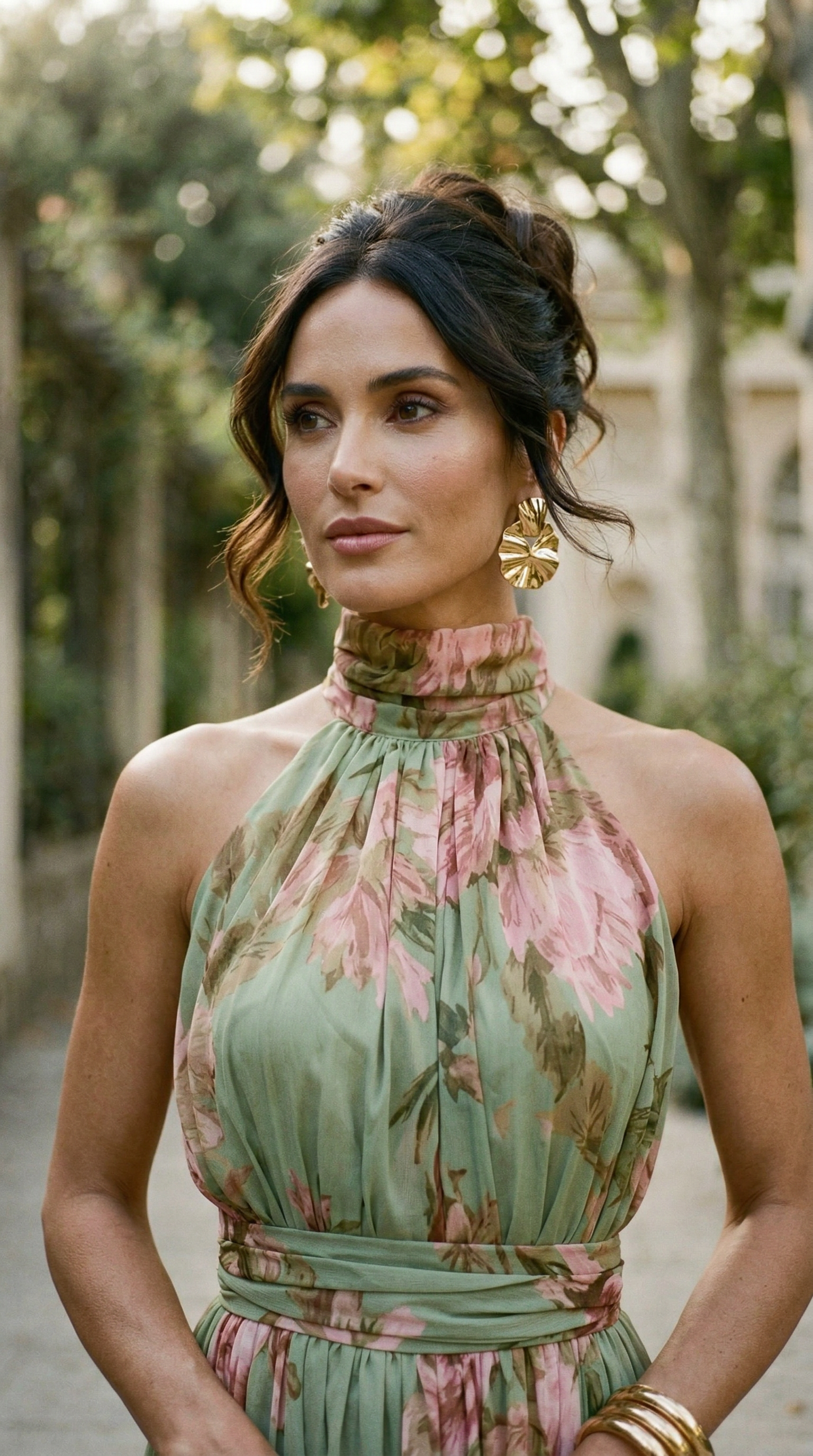 Livia | Vestido largo halter floral