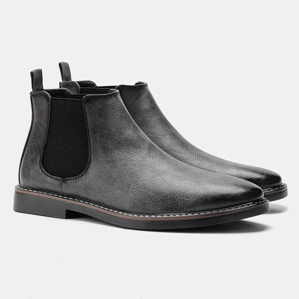 Clásico | Botín Chelsea de cuero para hombre