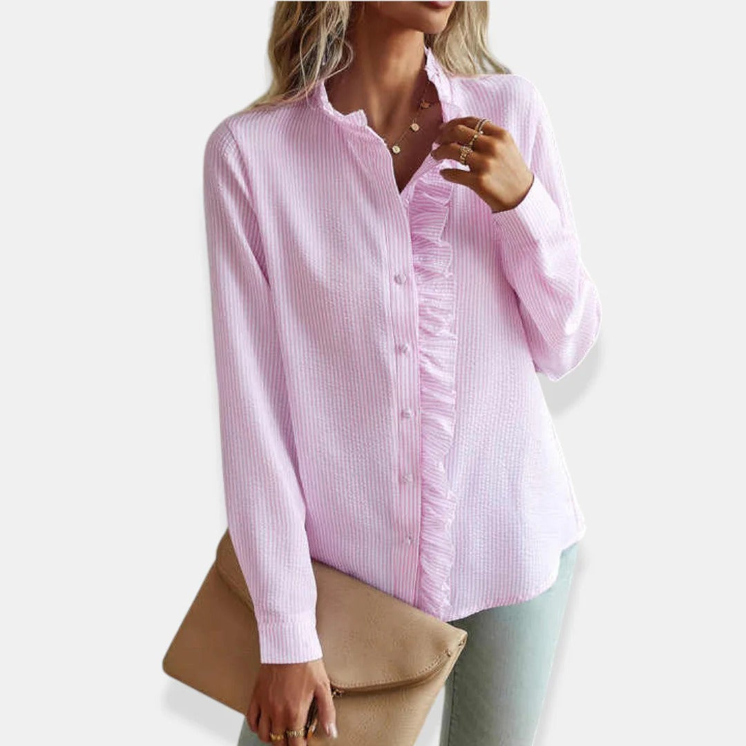 Alice | Camisa de manga larga con pliegues elegantes