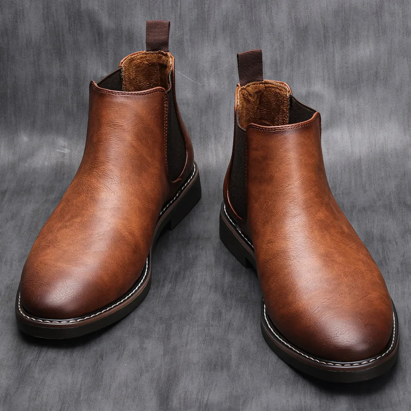 Clásico | Botín Chelsea de cuero para hombre