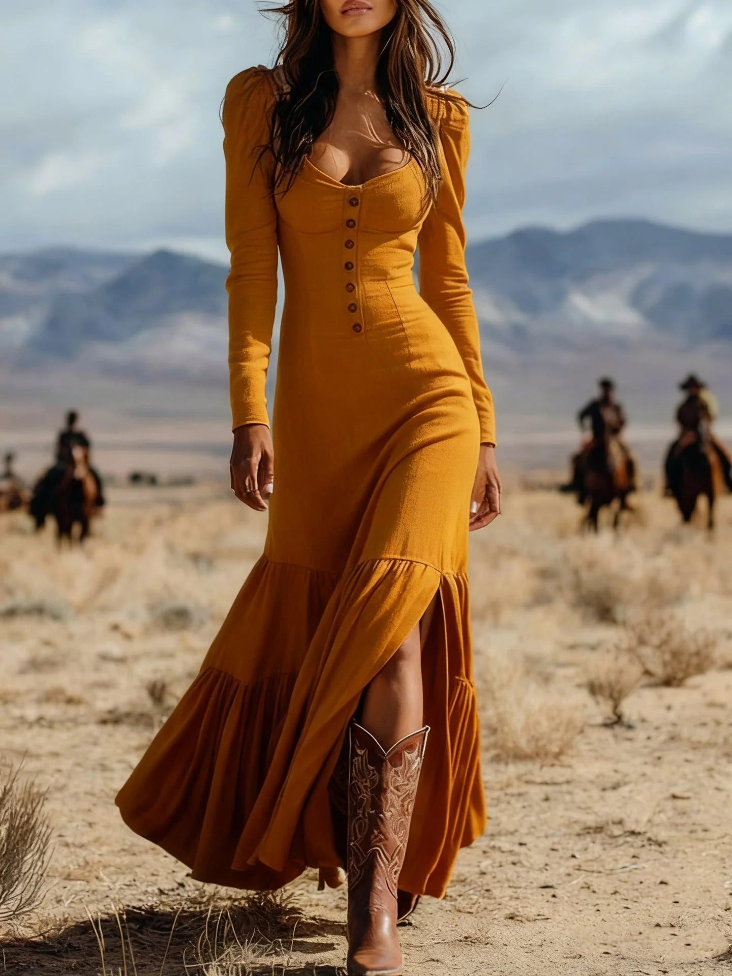 Rebelde | Vestido western de silueta ajustada