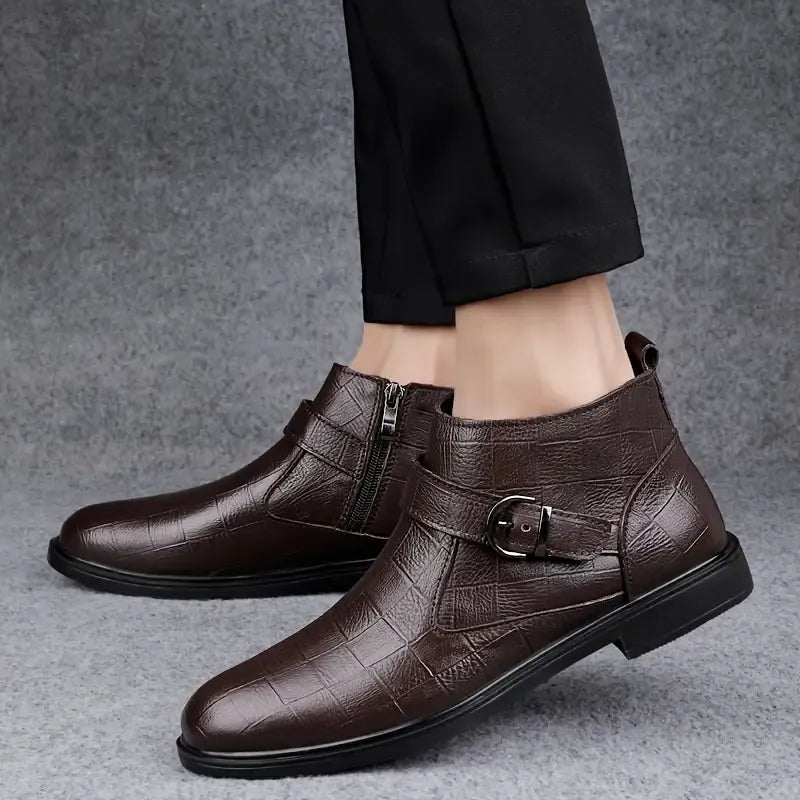 Urban | Botín de cuero con cremallera para hombre