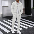 Gofre | Conjunto chaqueta y pantalón de punto para hombre