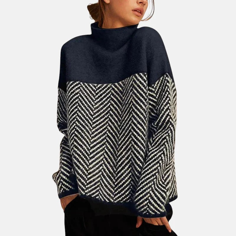 Trenza | Jersey de punto trenzado con cuello alto
