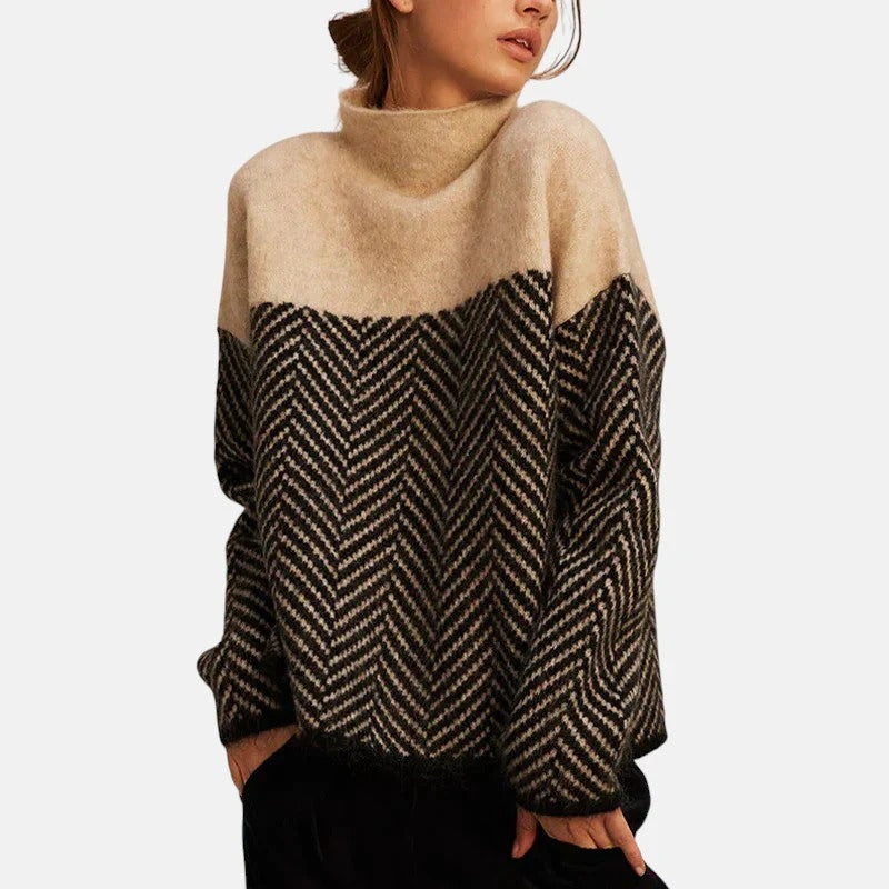 Trenza | Jersey de punto trenzado con cuello alto