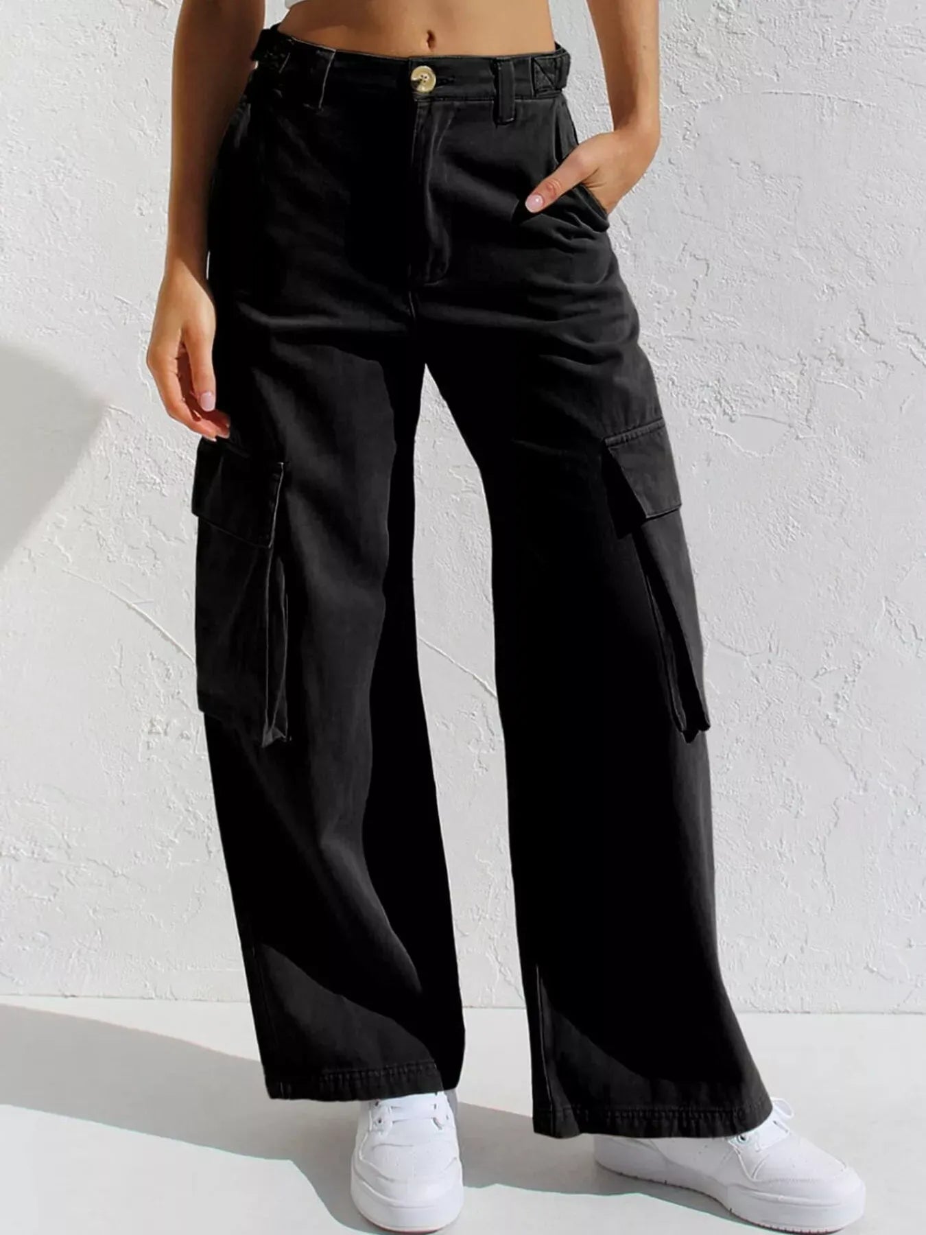 Cargo | Pantalón vaquero de talle alto y pierna ancha