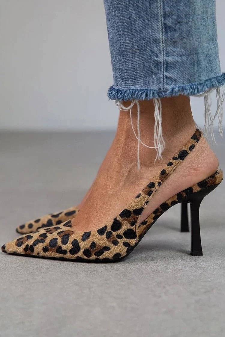 Leopardo | Tacones D'Orsay con estampado de leopardo