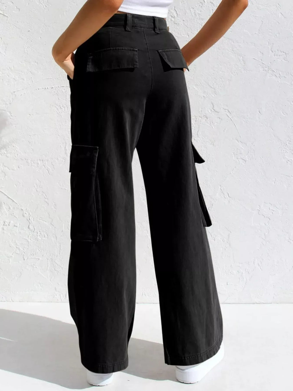 Cargo | Pantalón vaquero de talle alto y pierna ancha