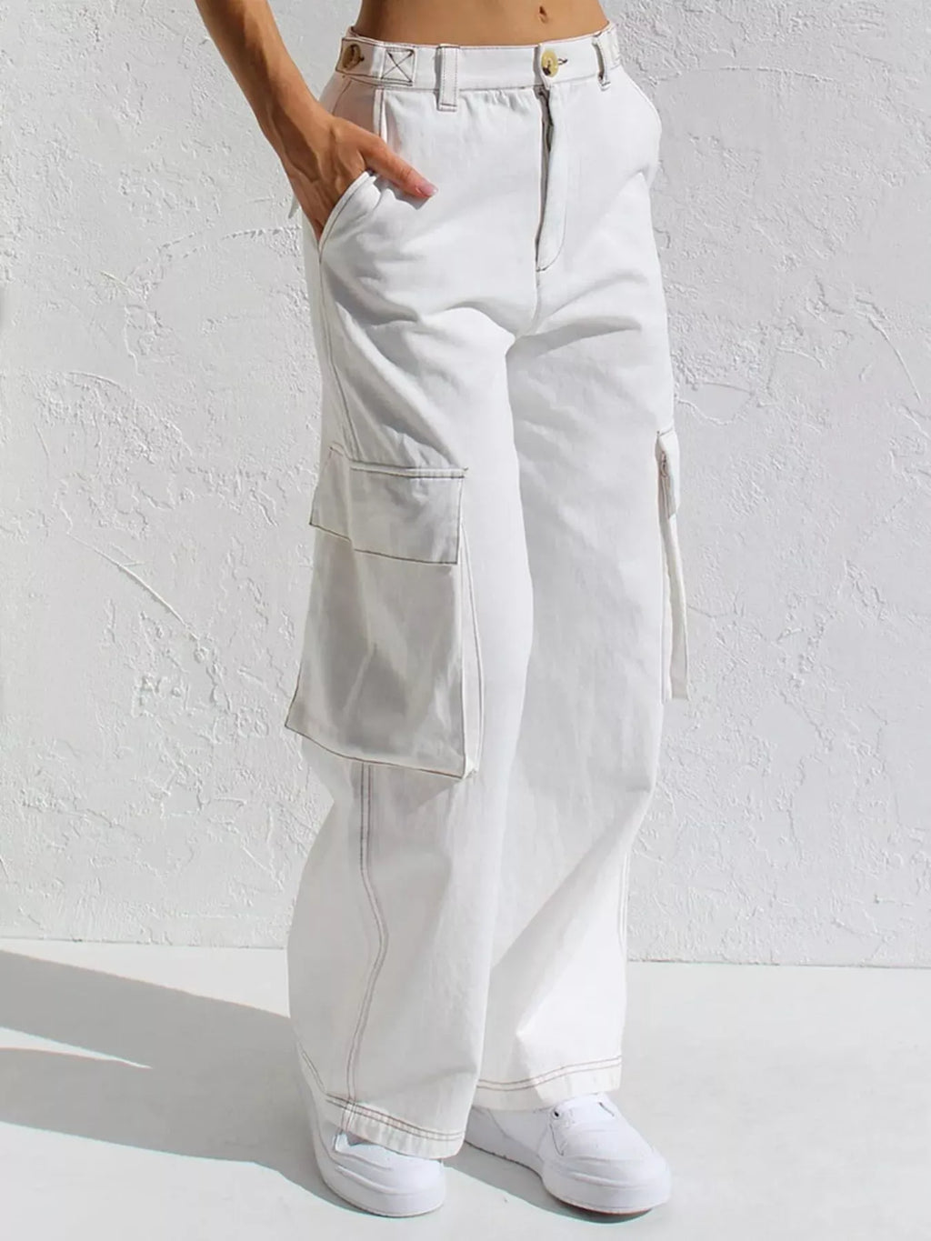 Cargo | Pantalón vaquero de talle alto y pierna ancha