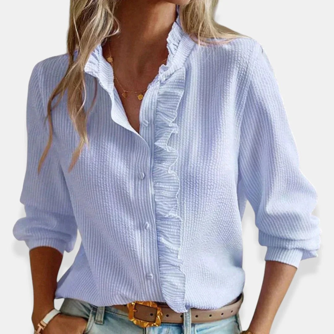 Alice | Camisa de manga larga con pliegues elegantes