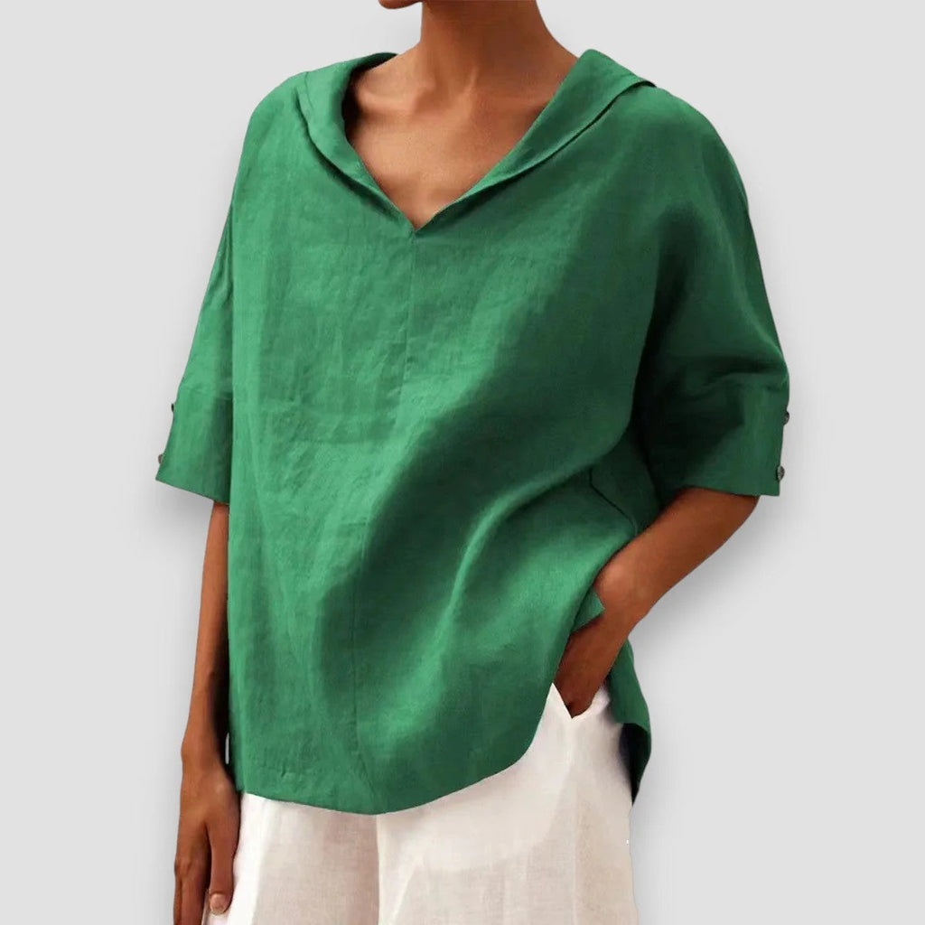 Lino V | Camiseta de lino con escote en V