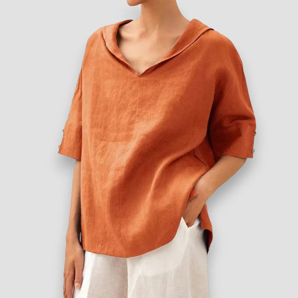 Lino V | Camiseta de lino con escote en V