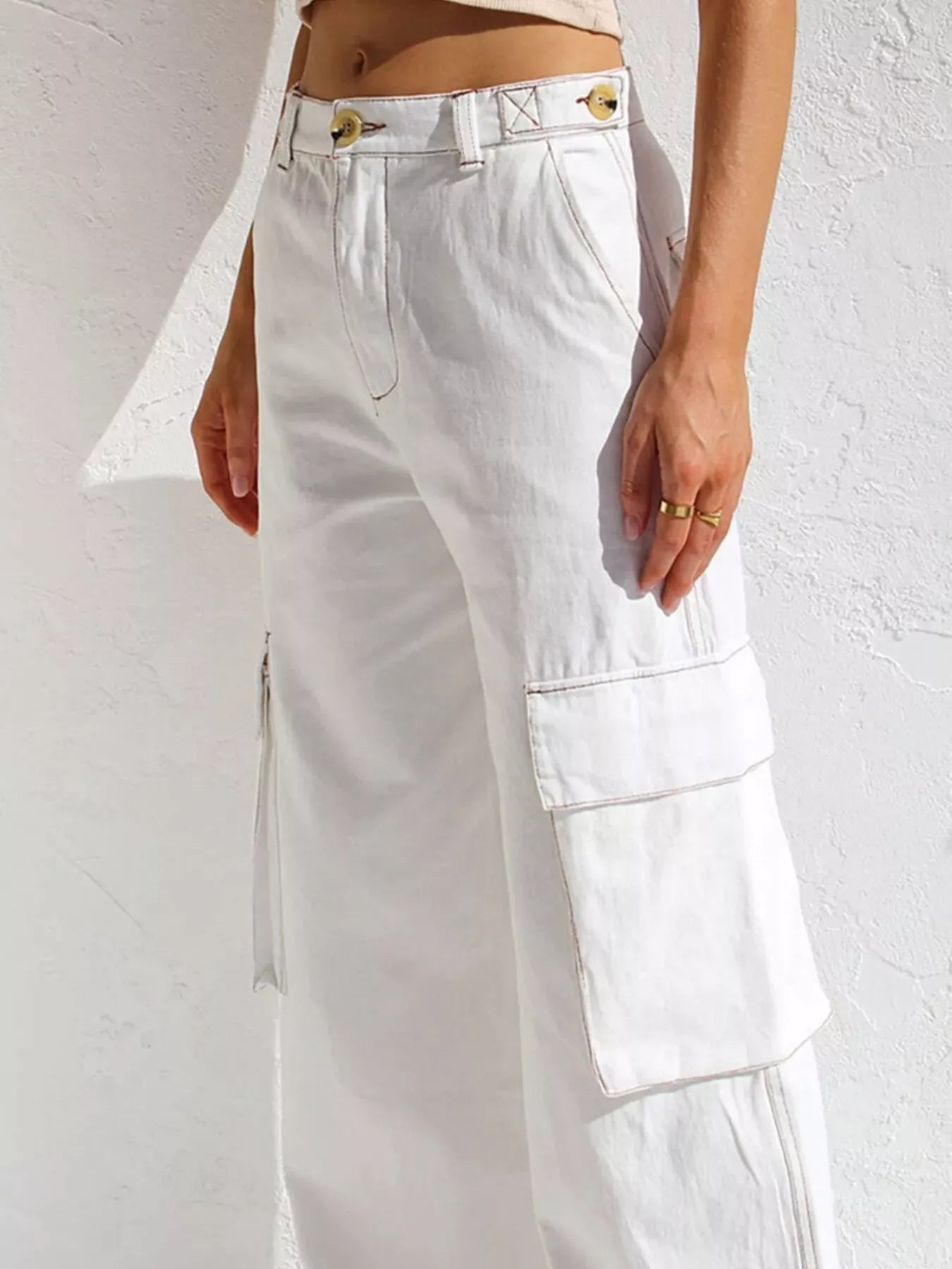 Cargo | Pantalón vaquero de talle alto y pierna ancha