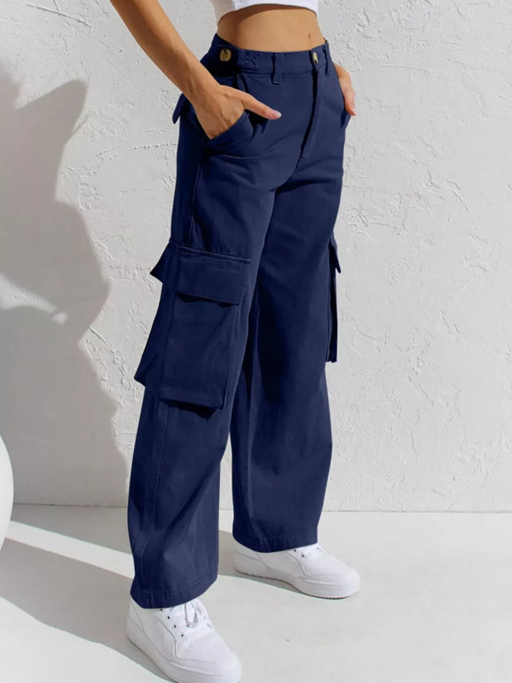 Cargo | Pantalón vaquero de talle alto y pierna ancha