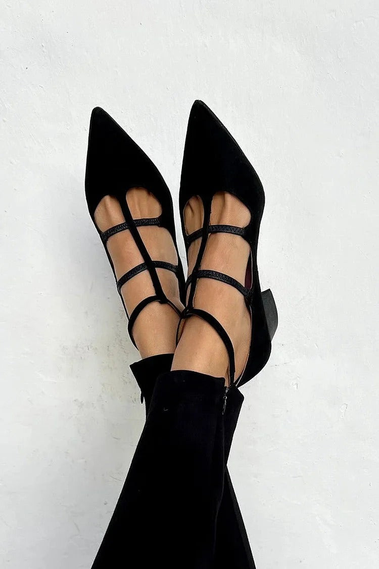 Tiras | Tacones D'Orsay con diseño de tiras elegante