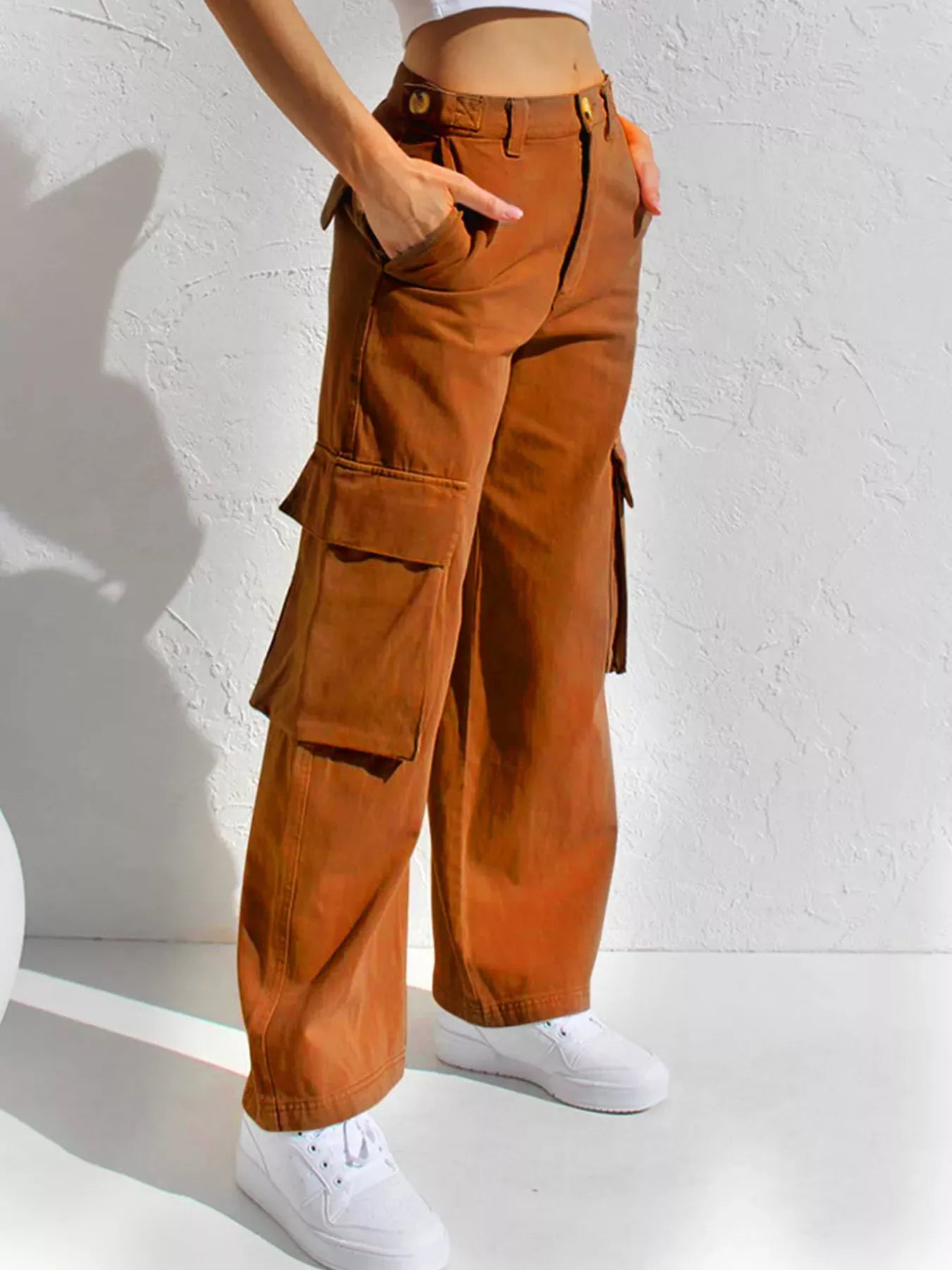 Cargo | Pantalón vaquero de talle alto y pierna ancha