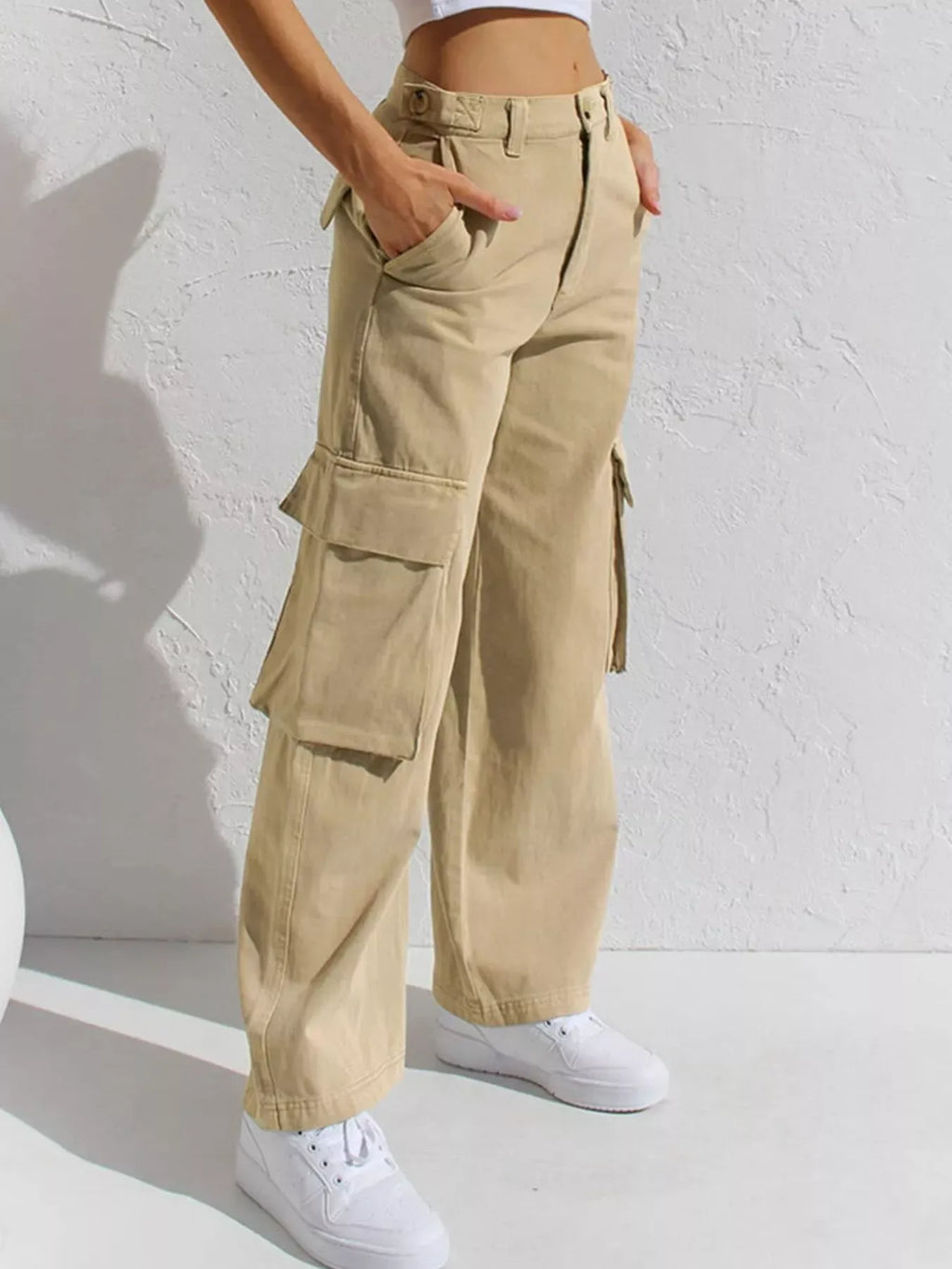 Cargo | Pantalón vaquero de talle alto y pierna ancha