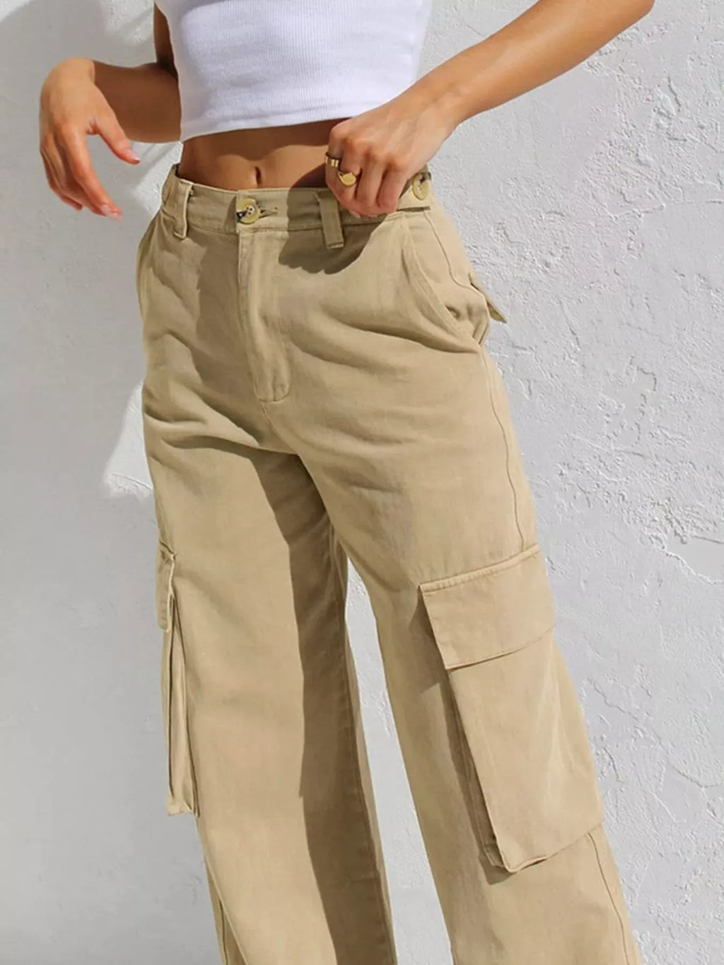 Cargo | Pantalón vaquero de talle alto y pierna ancha
