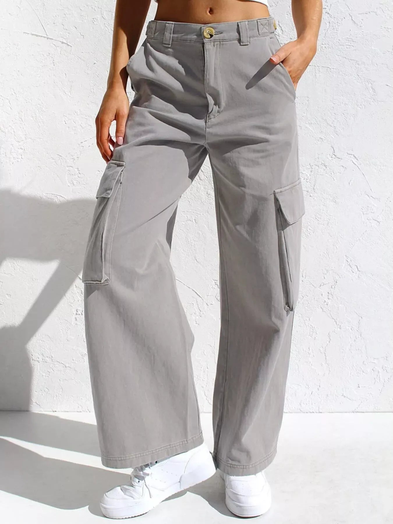 Cargo | Pantalón vaquero de talle alto y pierna ancha