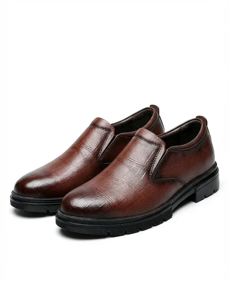 Calvetti | Mocasín de piel texturizada para hombre