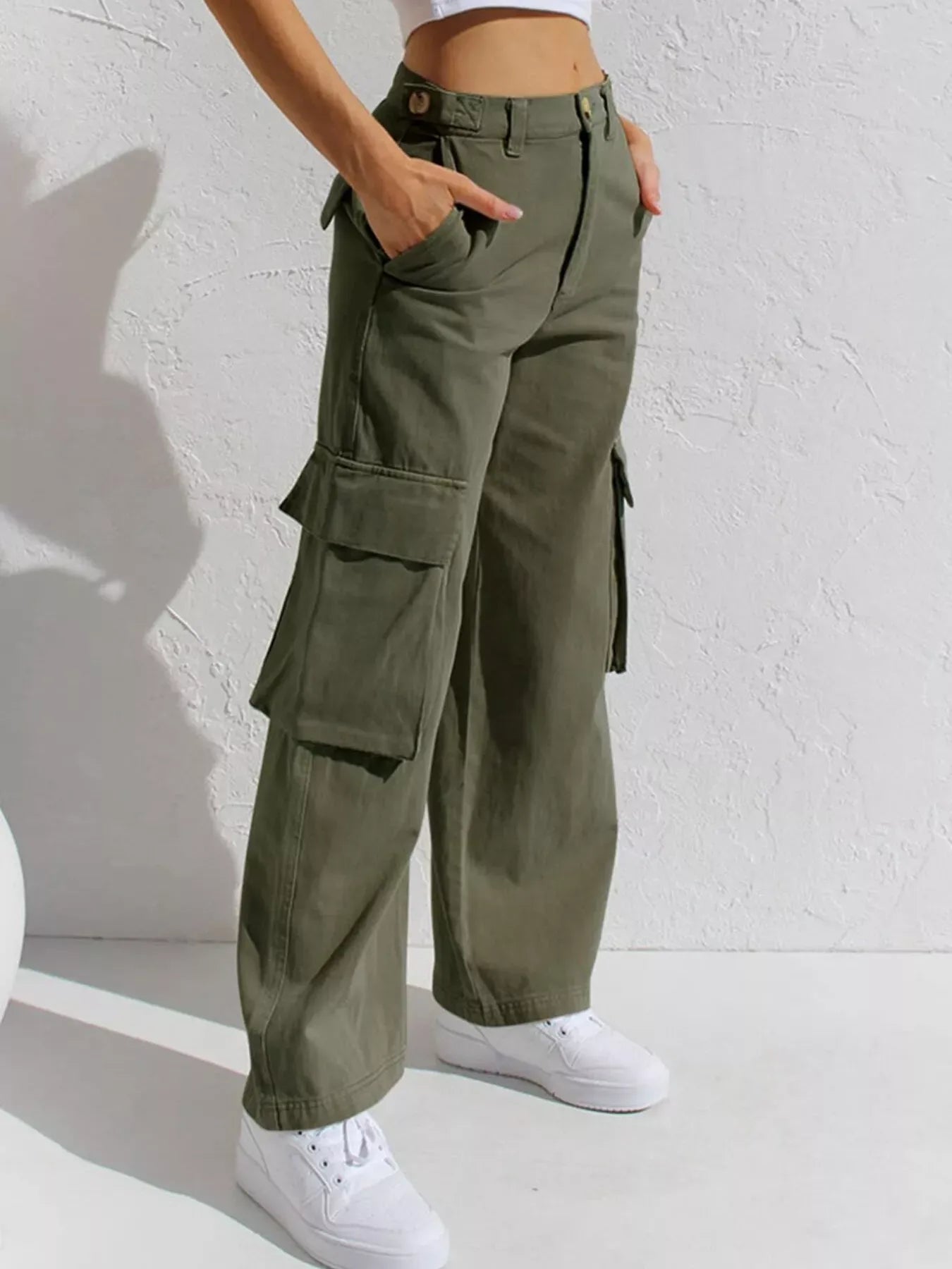 Cargo | Pantalón vaquero de talle alto y pierna ancha