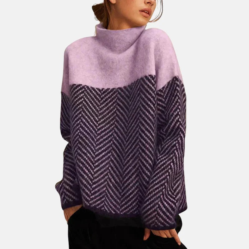 Trenza | Jersey de punto trenzado con cuello alto