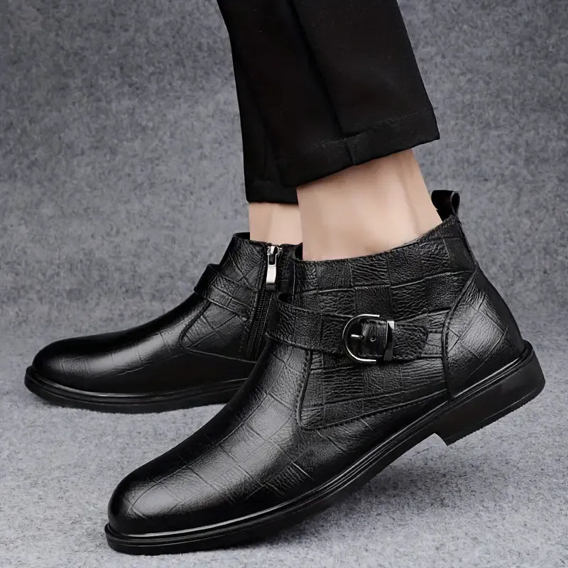 Urban | Botín de cuero con cremallera para hombre