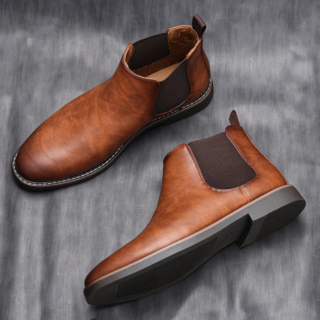 Clásico | Botín Chelsea de cuero para hombre
