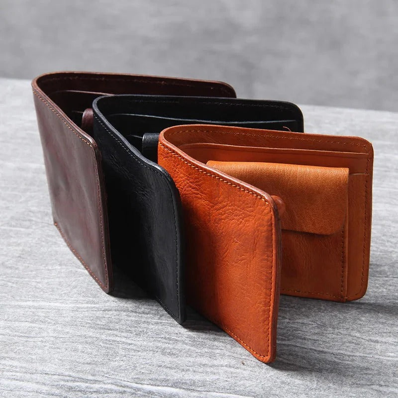 Cuero Slim | Cartera plegable de piel