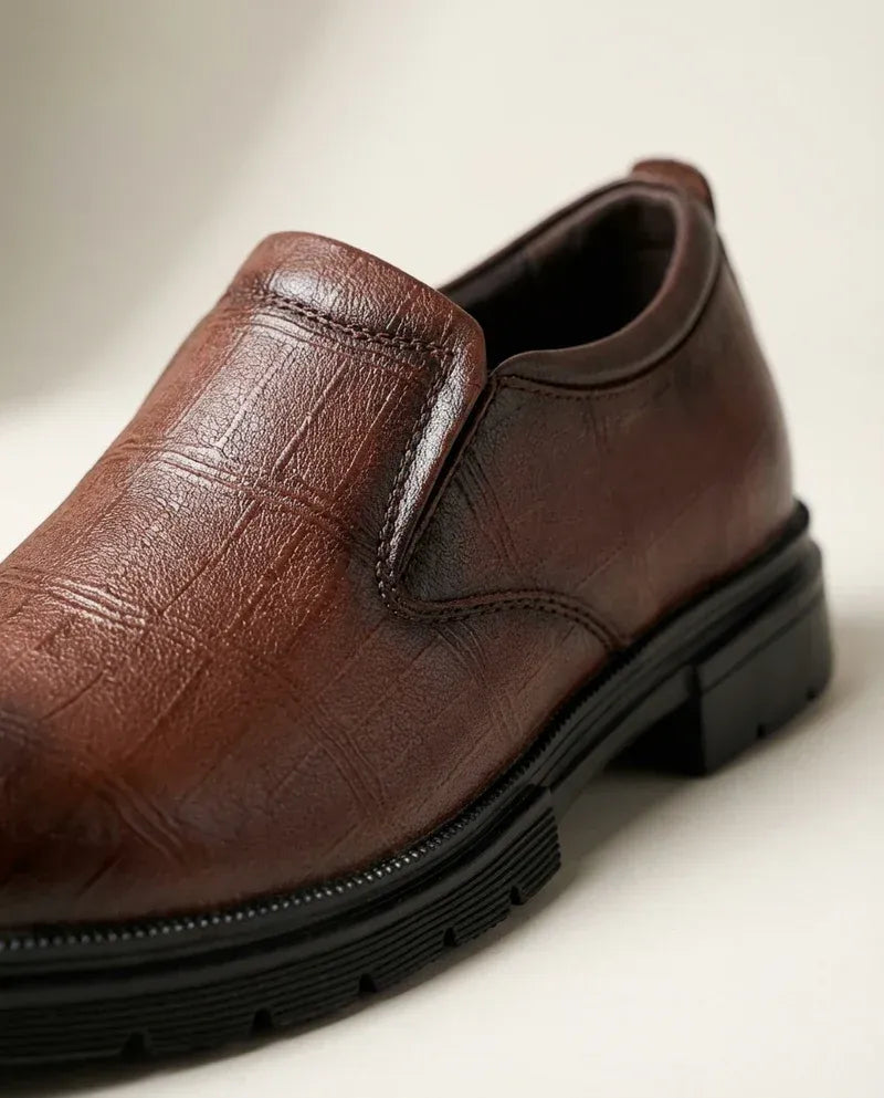 Calvetti | Mocasín de piel texturizada para hombre