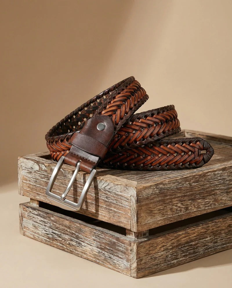Trenza | Cinturón trenzado de piel