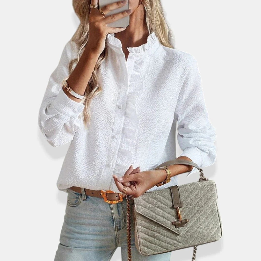 Alice | Camisa de manga larga con pliegues elegantes